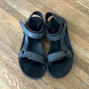Black Leather Tevas